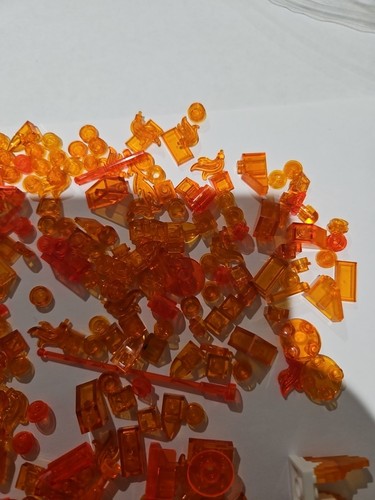 Lego Translucent Orange Mixed Bulk Lot - Picture 5 of 5