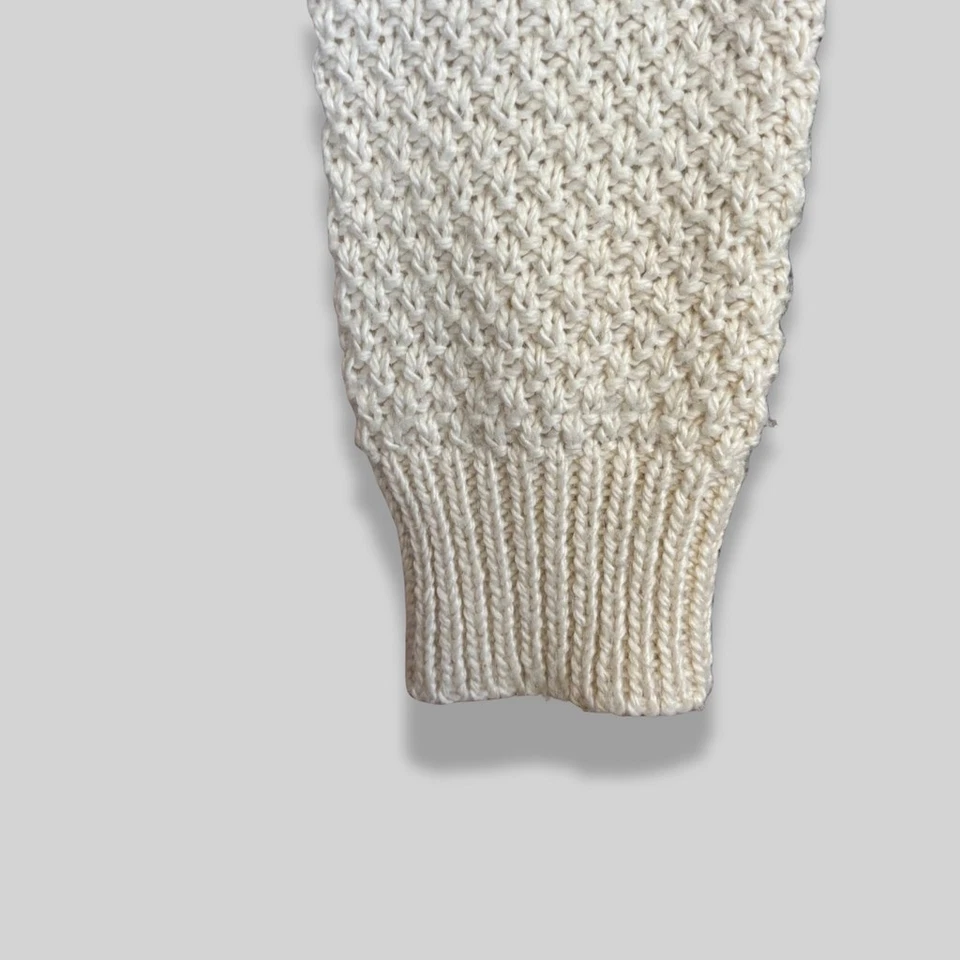 Suéter Lauren Ralph Lauren Tejido con Cable Cuello Alto Mezcla de Lana de Alpaca Crema Mediano Foto 3 de 4