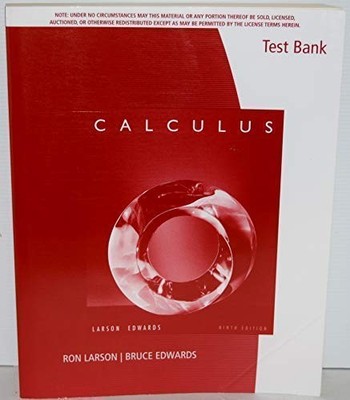 CALCULUS TEST BANK By Larson *Excellent Condition*