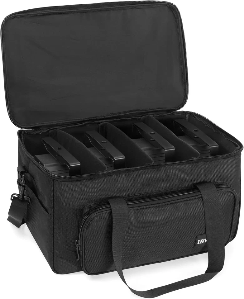 Lighting Equipment Bag 4 Par Light Case Storage Travel Padded Nylon - Image 3 of 4