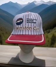 Vtg Charlotte Motor Speedway Hat Cap Men's Snapback Trucker 90s USA Winston Cup
