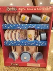 Vintage Mattel 1989 Barbie 34 Piece Cook and Serve Set Blue Chilton-Globe NEW