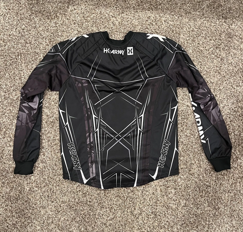 Camiseta deportiva de paintball negra del ejército HK: mediana Foto 2 de 3