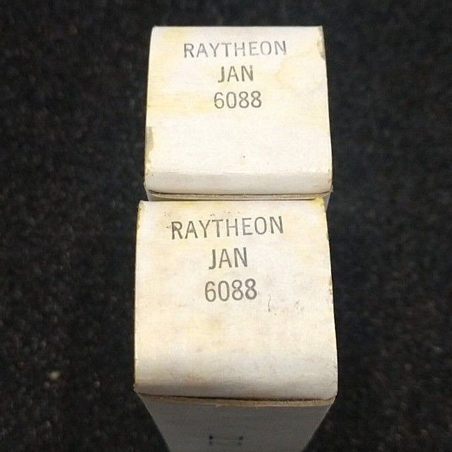 LOT OF 2 RAYTHEON JAN6088 MILSPEC ELECTRON TUBES 6088 522AX LOT OF 2 RAYTHEON JAN6088 MILSPEC ELECTRON TUBES 6088 522AX