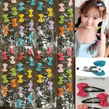 30 pc Baby Toddler Girl Hair Snap Dots Mixed Assorted Color Hairpin Clips 2" Lot