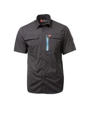 American Outdoorsman Blackfoot River Fishing Shirt Black Medium UPF 30 Quick-Dry