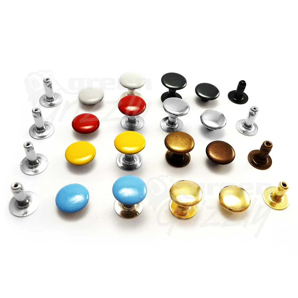 GREEN GRIZZLY Einzelkappe Nieten 6 7 9 11mm Nieten Schnellnieten Leder Handwerk Reparatur