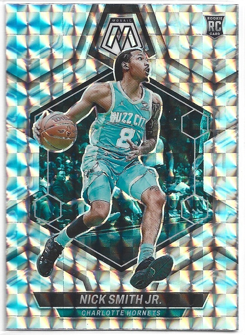 2023-24 Panini Mosaic - Silver Prizm Refractor #242 Nick Smith Jr. (RC)