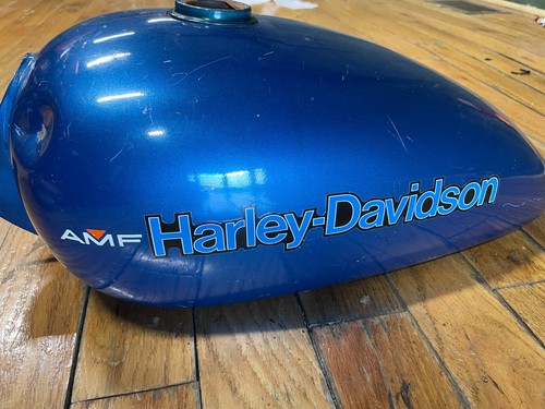 AMF Harley-Davidson Superglide Gas Tank 1977 FXE Vivid Blue - Picture 6 of 11