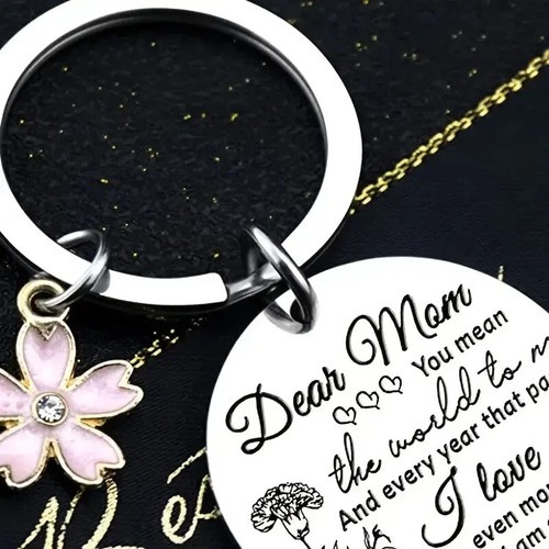 Mum Mothers Day You Mean The World To Me Keychain I Love You Keyring - Picture 5 of 6