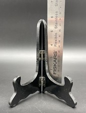 Black Display Easel Stand Hinged Wooden for Plate Tray Art Work 4.5" W x 6" Tall