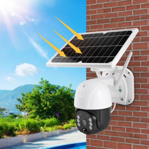 Solar Battery Powered Wifi Outdoor Pan/Tilt Home Security Camera System Wireless