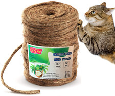 Corda Cocco, spago 7mm Tiragraffi per Gatti, sisal Juta fibra Naturale decorare