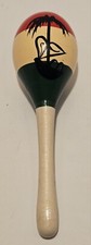 1 Percussion Wood Maracas Shaker Wooden Mexican Rattler New