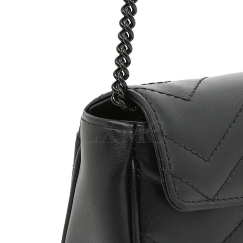 Gucci GG Marmont Matelassé Super Mini Chain Crossbody Bag 476433 - 第 7/11 張圖片