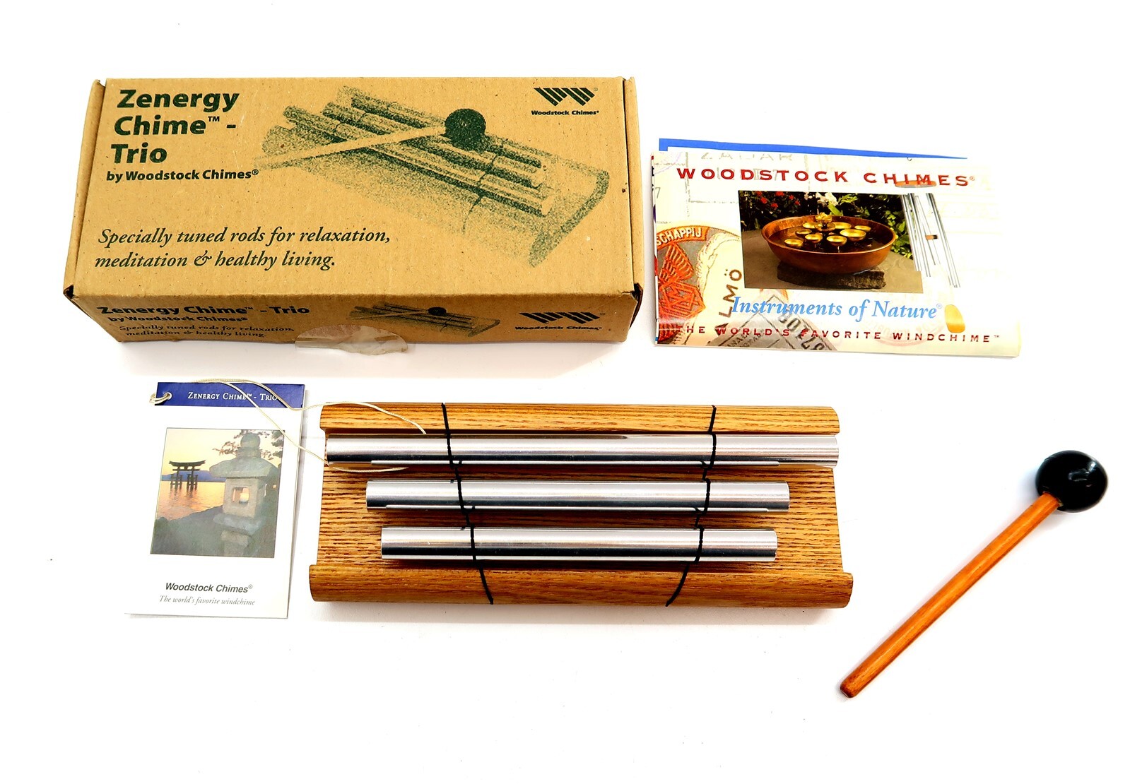 New ZENERGY CHIME TRIO by Woodstock Chimes in Original Box for