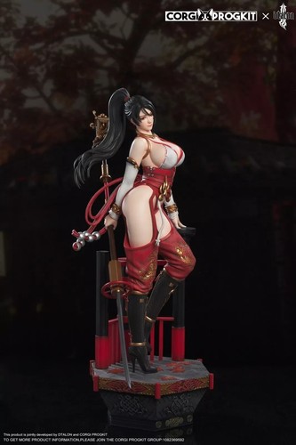 Statua in resina Dtalon Studio Dead or Alive Momiji scala 1/4 fusa dipinta Corgi - Foto 12 di 12