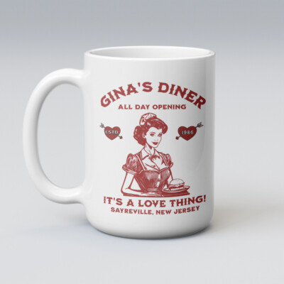 Bon Jovi inspirierte Kaffeetasse Tee Geburtstagsgeschenk Weihnachten John Gina's Diner