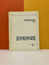 HP 08441-90004 Preselector 8441A Operating and Service Manual
