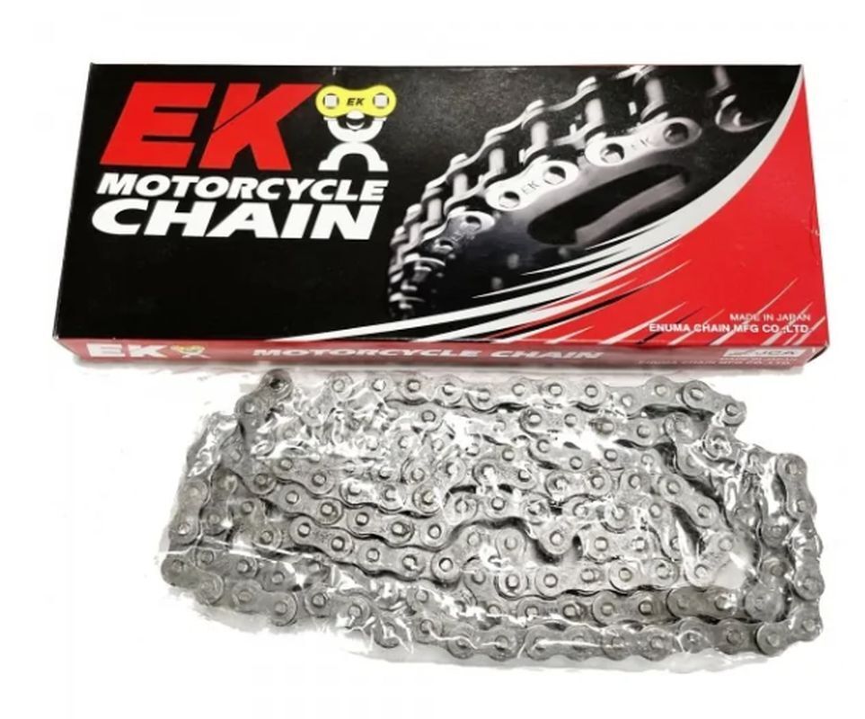 Chaîne EK428DEH 132 maillons chaîne transmission renforcée EK428H 132 pour moto 125 standard et enduro