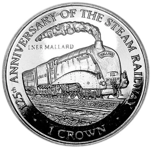 ISLE OF MAN 1 Crown 1998 BU '125th Anniversary of Steam Railway' (8 coins) - Image 2 of 4