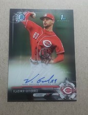 2017 Bowman Chrome Prospects Vladimir Gutierrez Autograph Reds 1st Bowman