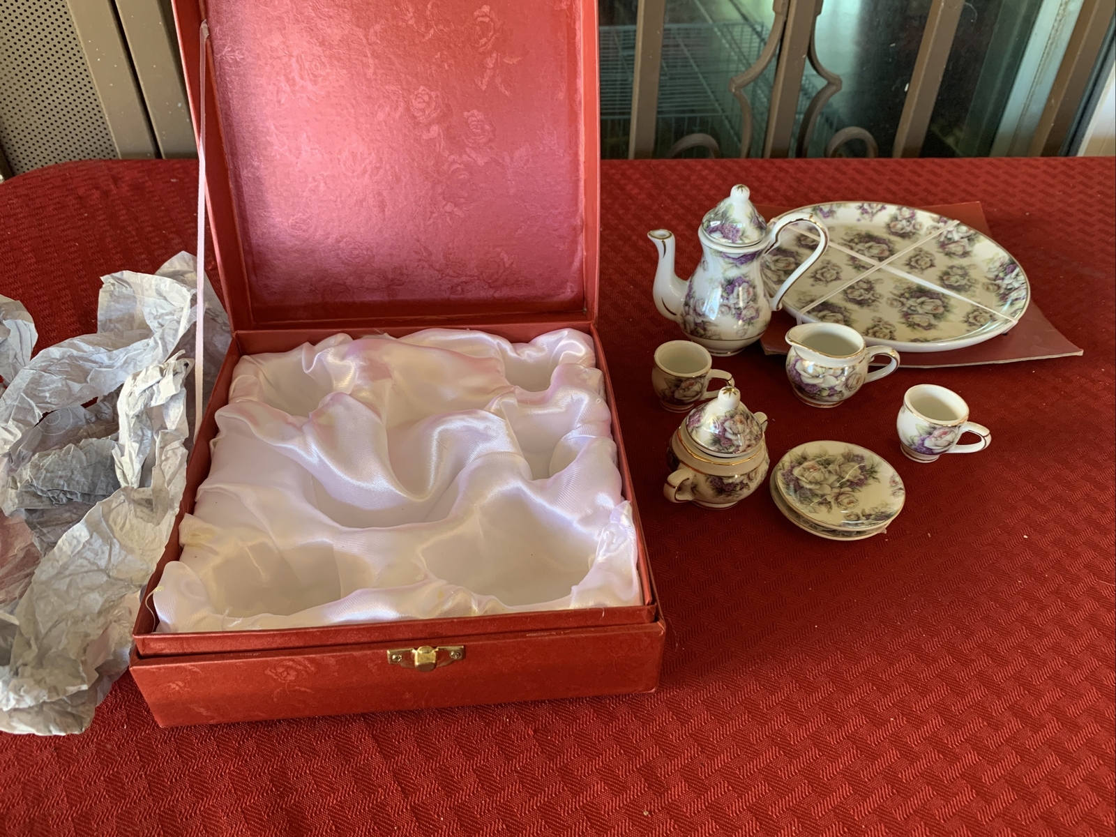 Vintage Ace Gift Collection Royal Fine Porcelain Miniature Tea Set eBay