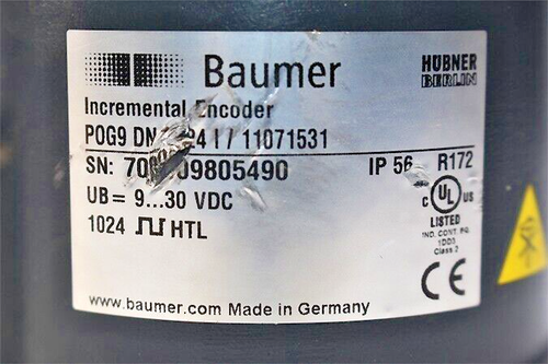 BAUMER POG9 DN1024 I / 11071531 INCREMENTAL ENCODER - Picture 2 of 5