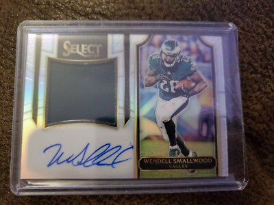 2016 SELECT WENDELL SMALLWOOD SILVER PRIZM JUMBO RELIC AUTOGRAPH RC #/99 EAGELS 