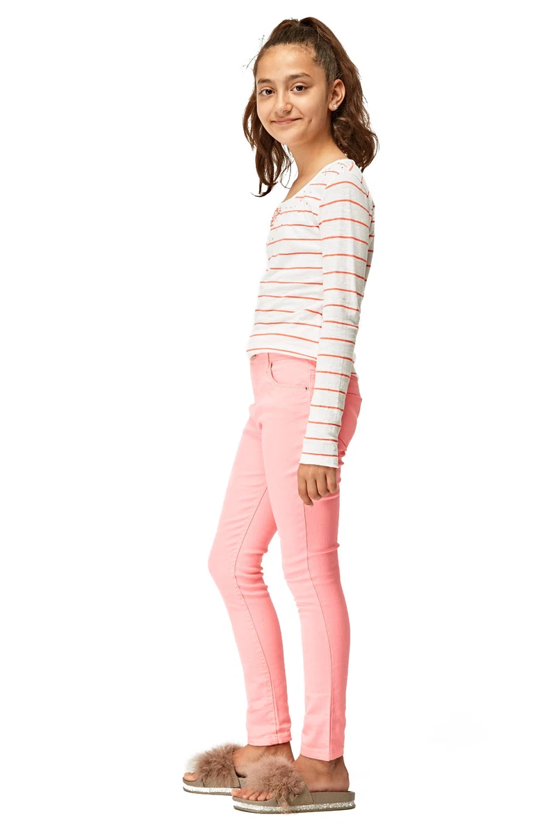 Girls Twill Strechy Ex Zara Kids High Waist Skinny Jeans Christmas