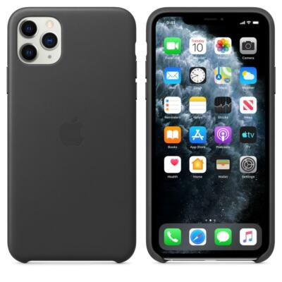 Original / Offizielle Apple iPhone 11 Pro Max Leder Case / Hülle - Schwarz - Neu