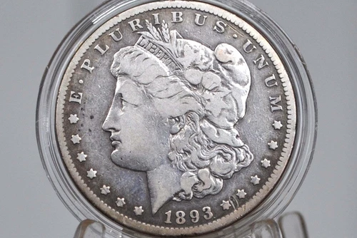 Authentic 1893 CC Morgan Dollar - VF - 1893 Carson City Mint Silver Dollar - 189