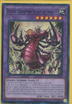 #ad Yugioh Divine Scorpion Beast of Serket Super Rare MZTM $1.99