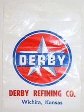 ORIGINAL VINTAGE DERBY REFINING COMPANY, WICHITA KS AUTOMOBILE LIGHTER TRASH BAG