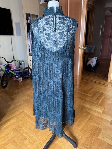 Chloe See By Chloe Lace Cocktail Dress Sz 44 USA Sz 12 Floral Forest Green - Picture 9 of 23