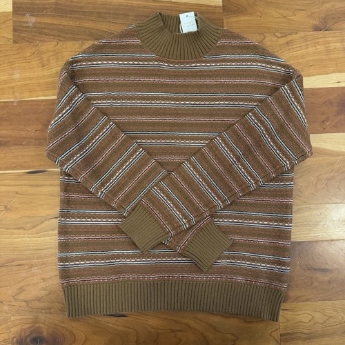 Neu mit Etikett Natural Reflections Damenpullover braun gestreift Stehkragen Langarm M - Bild 4 von 5