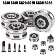 Track Linear Shaft Roller Bearing U Groove Steel Wheel Metal Pulley Sliding Guid