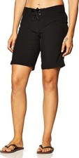 Kanu Surf Women's Marina Solid Stretch Boardshort, Black, Size 2