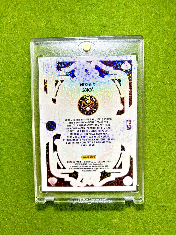 Nikola Jokic WHITE SPARKLE PRIZM CLEAR CARD ASIA RED SSP 2022 Elite DECK Asia SP - Image 2 of 4