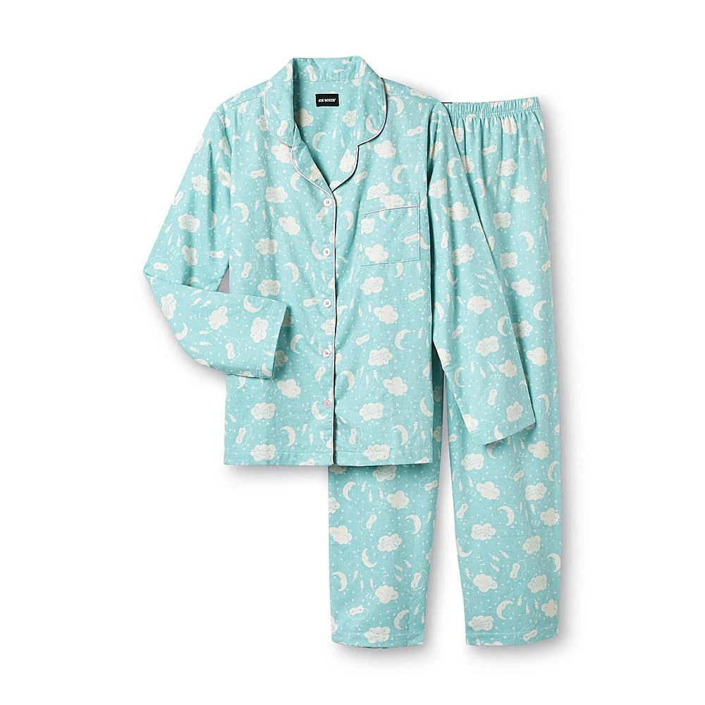 Joe Boxer 2-Piece Flannel Pajama /Sleepwear Set - Green Sweet