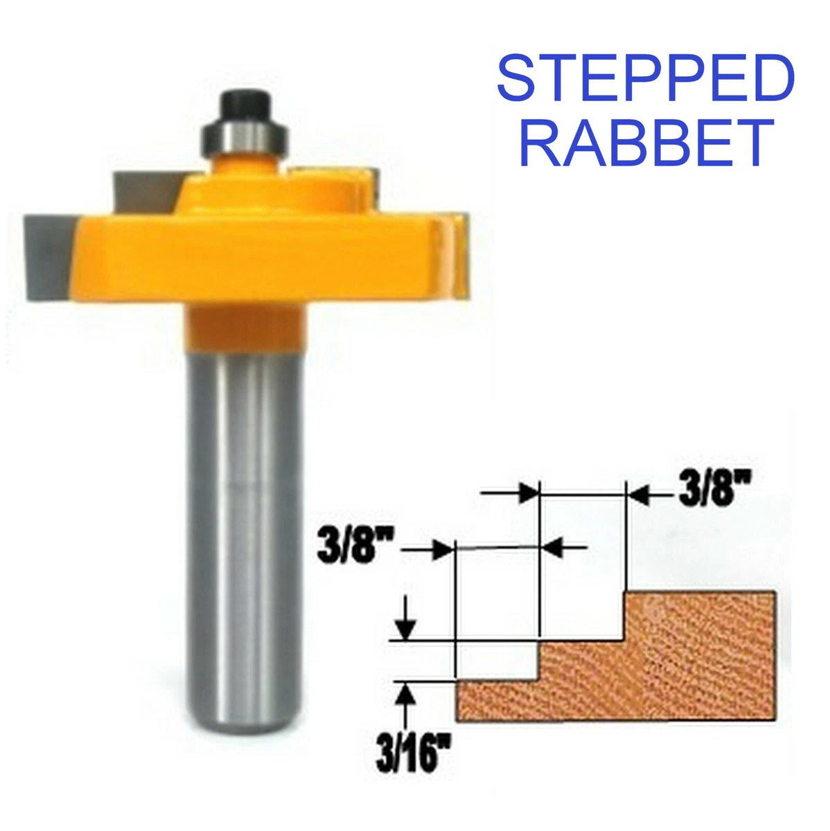 1 PC 1 2 SH Picture Frame Stepped Rabbet Molding Router Bit sct 888