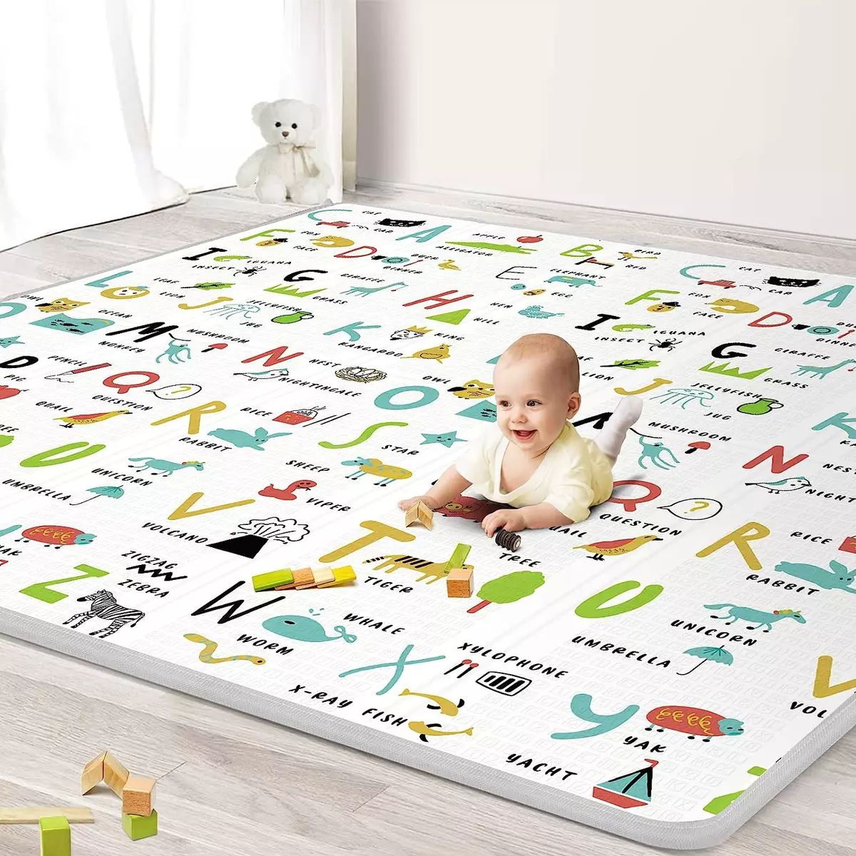 Foldable Baby Play Mat for Crawling, Extra Large Play Mat for Baby