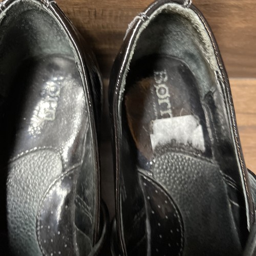 BOC Born Concept Womens Sz 8 Black Faux Patent Leather Comfort Clogs Nursing - Picture 5 of 13