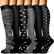 Copper Compression Socks for Women & Men (6 Pairs) - Best Support for Nurses,...