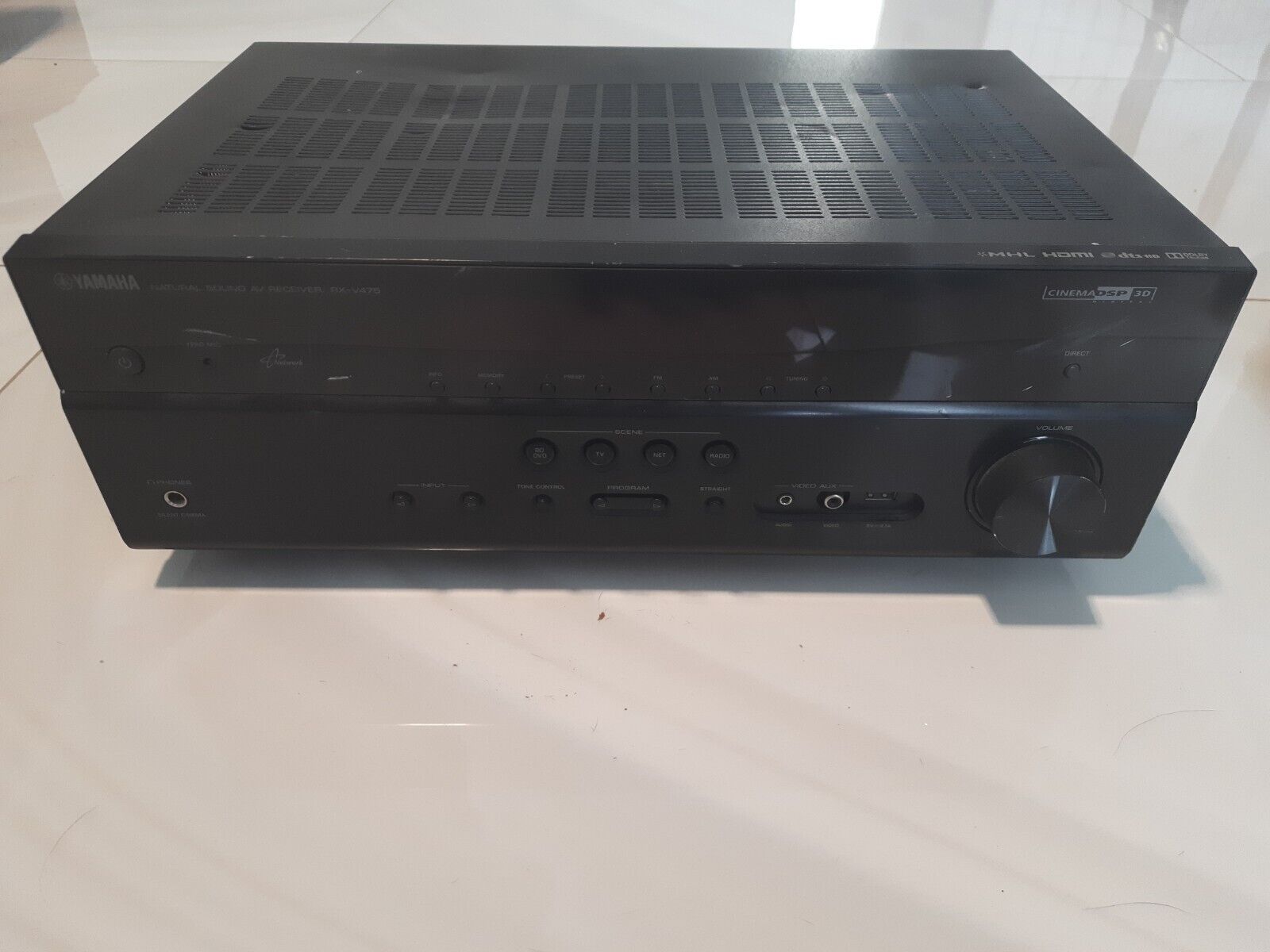 Yamaha RX-V475 Receiver No Remote.