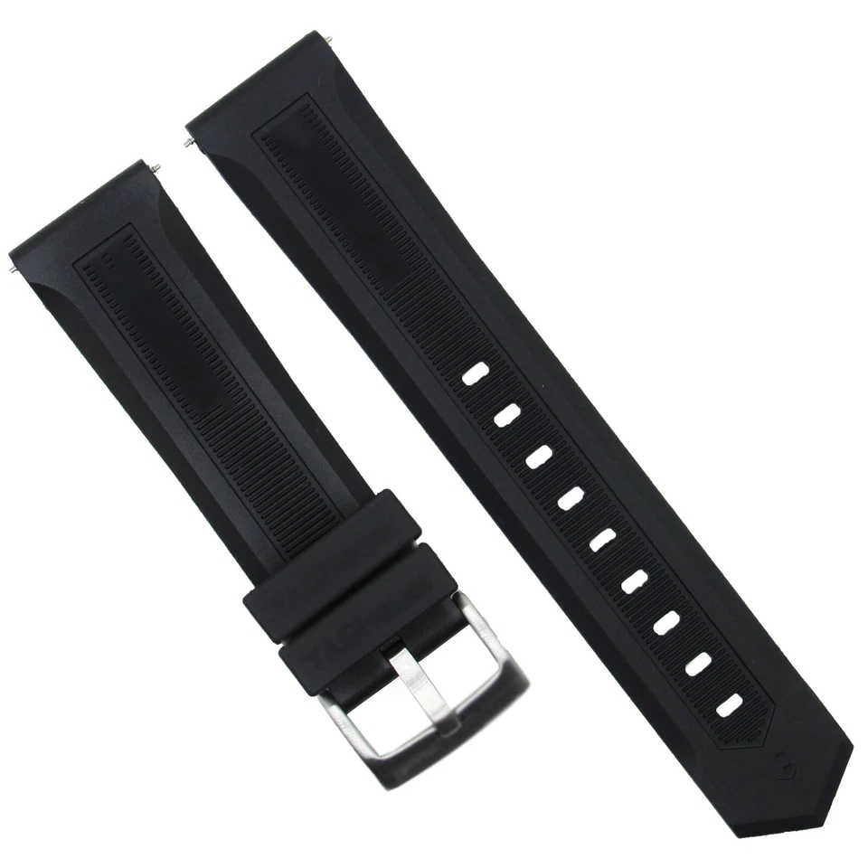 Correa de reloj de goma negra de 22 mm para etiqueta WAH1010 / CAH1012 / BT0717 Foto 3 de 3