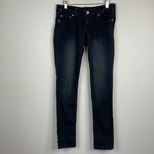 Vintage Z Cavaricci Blue Jeans Women Size 7 Low Rise Stretch Denim Y2K