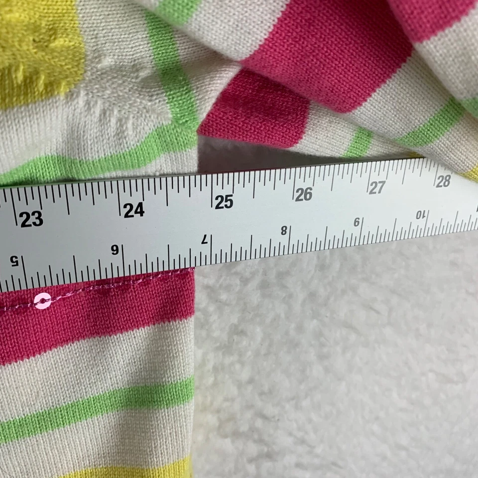 Quacker Factory Women's Multicolor Stripe Cotton Cardigan Sweater Size 2X 8747 - Image 4 of 4