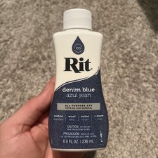 Rit All-Purpose Liquid Dye, Denim Blue  8.0 Fl. Oz. NEW craft Jeans