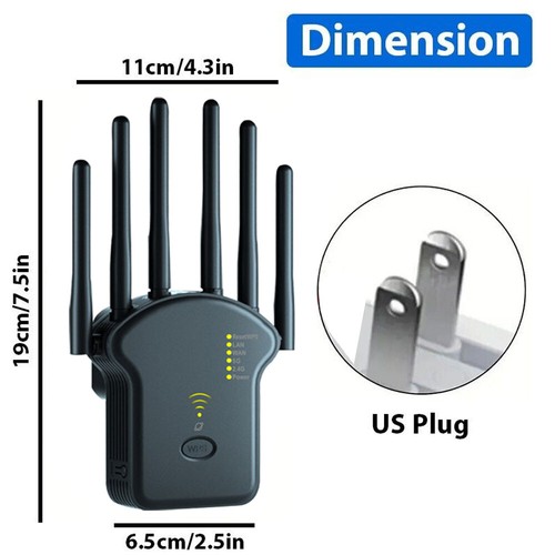 1200Mbps 5G Wifi Range Internet Extender Bezprzewodowy wzmacniacz sygnału Router - Zdjęcie 2 z 12